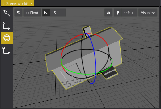 The Viewport HUD appears at the top of the Scene viewport.
