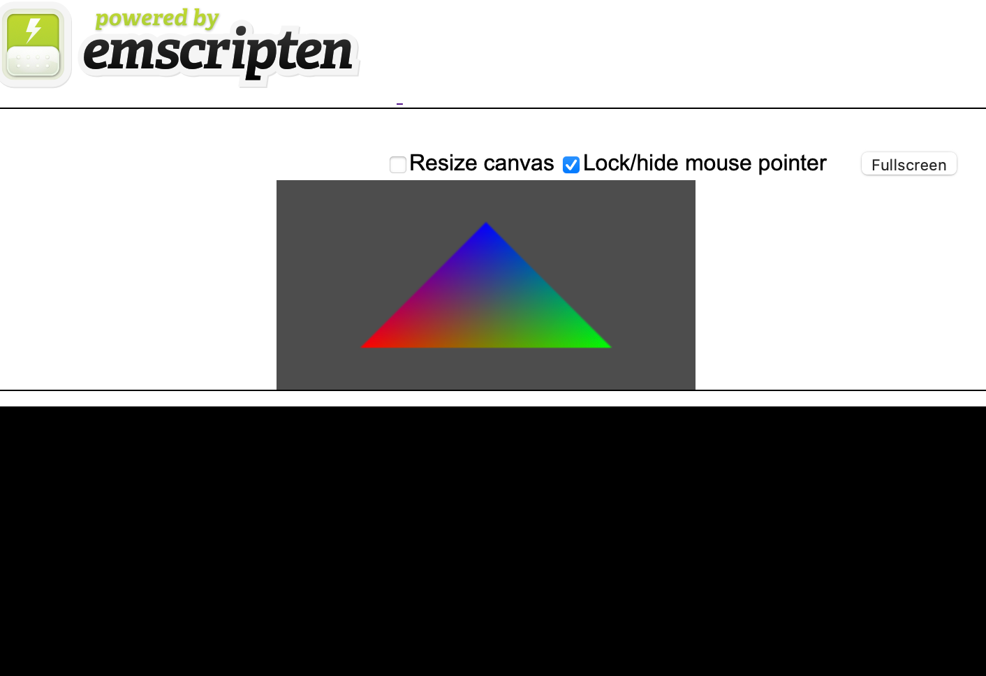 OpenGL triangle from Emscripten.