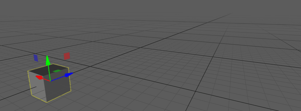Moving the object at a steep camera angle with a white debug line.